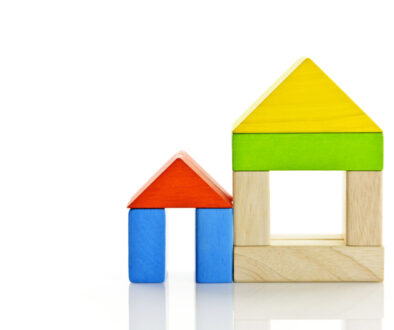 Wooden blocks houses